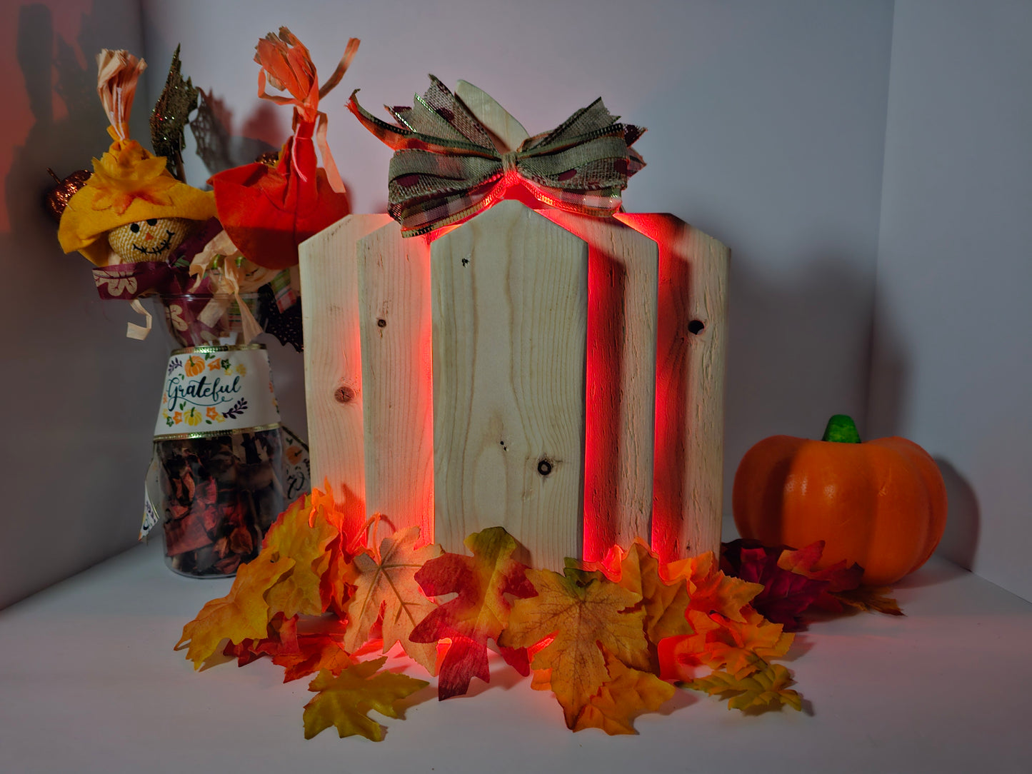 Cozy Autumn Nights: Handcrafted Wooden Pumpkin Lantern