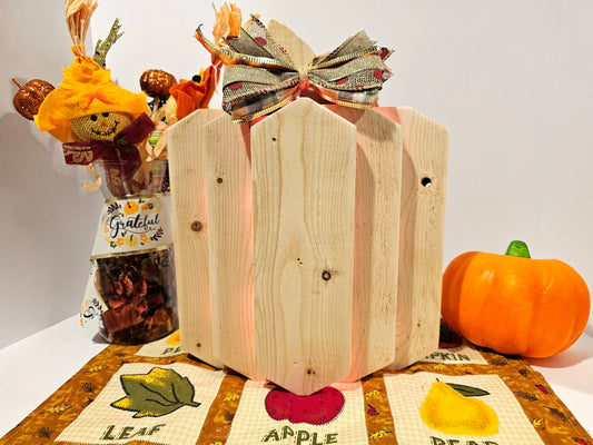 Cozy Autumn Nights: Handcrafted Wooden Pumpkin Lantern